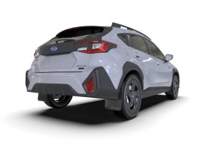 Subaru XV Crosstrek Mud Flap Kit - Rally Armor - UR Premium Urethane - Black / Blue Logo - `24-`25